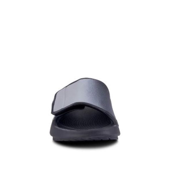 Oofos Gray Ooahh Sport Flex Mens Sandal 1550-BLKGRY