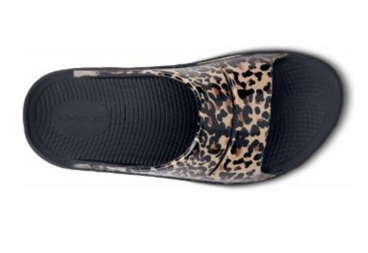Oofos Leopard OOAHH Luxe Womens Slide Sandals 1103-LEOPARD