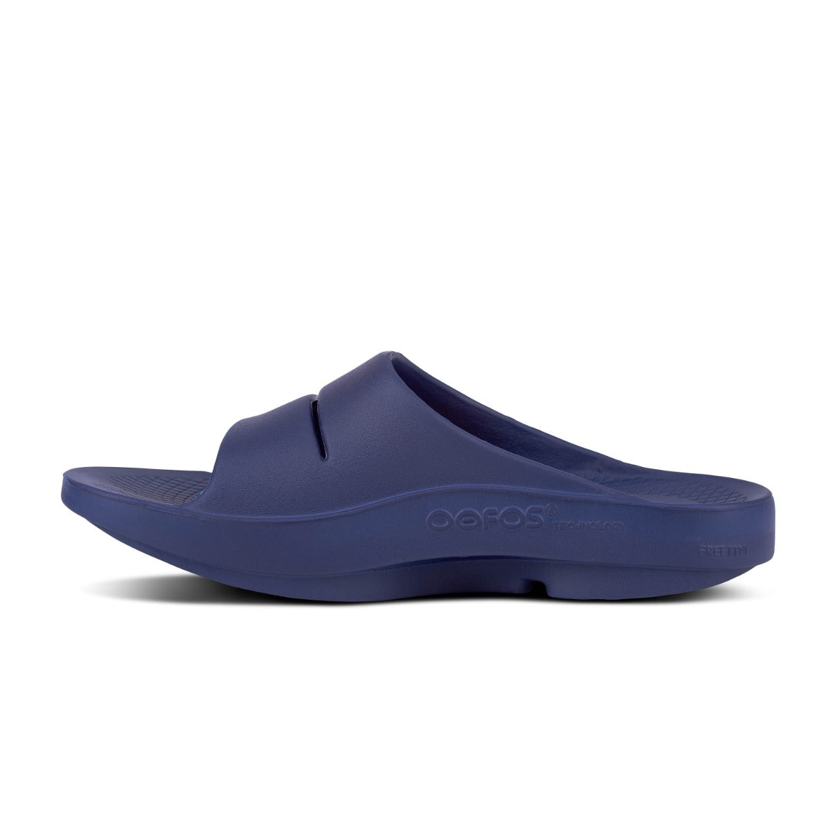 OOfos Navy OOahh Slide Men's Sandals 1100-NAVY-MENS