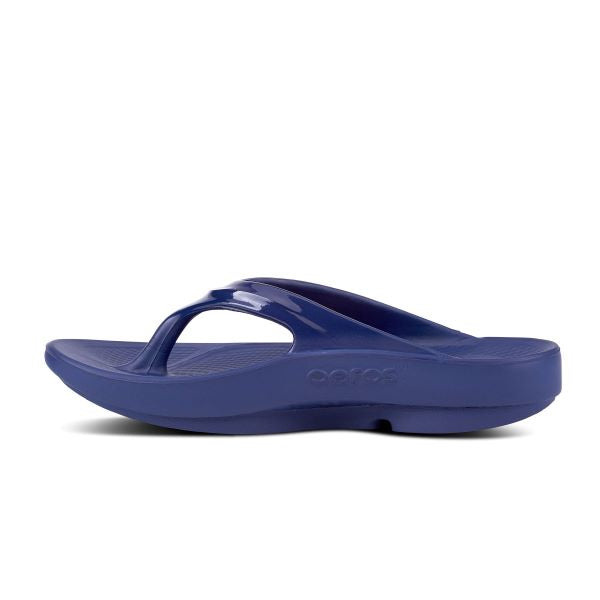 Oofos Navy OOLALA Womens Comfort Slide On Sandals 1400