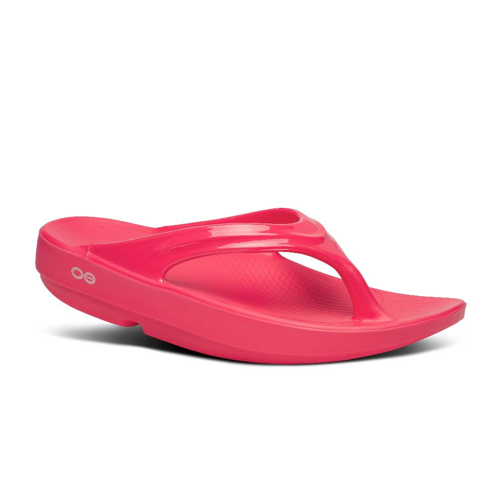 Oofos Neon Berry OOlala Thong Women's Sandals 1400-BERRY