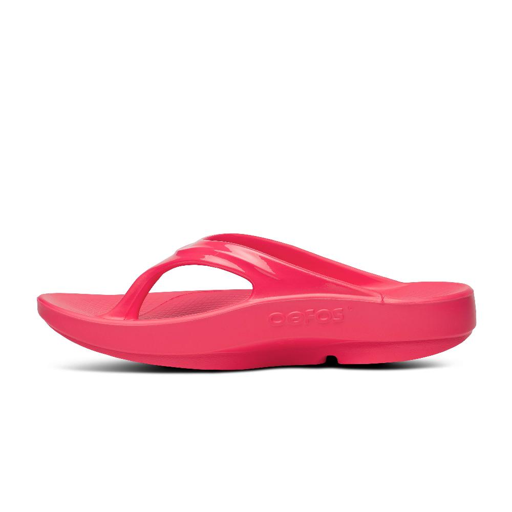 Oofos Neon Berry OOlala Thong Women's Sandals 1400-BERRY