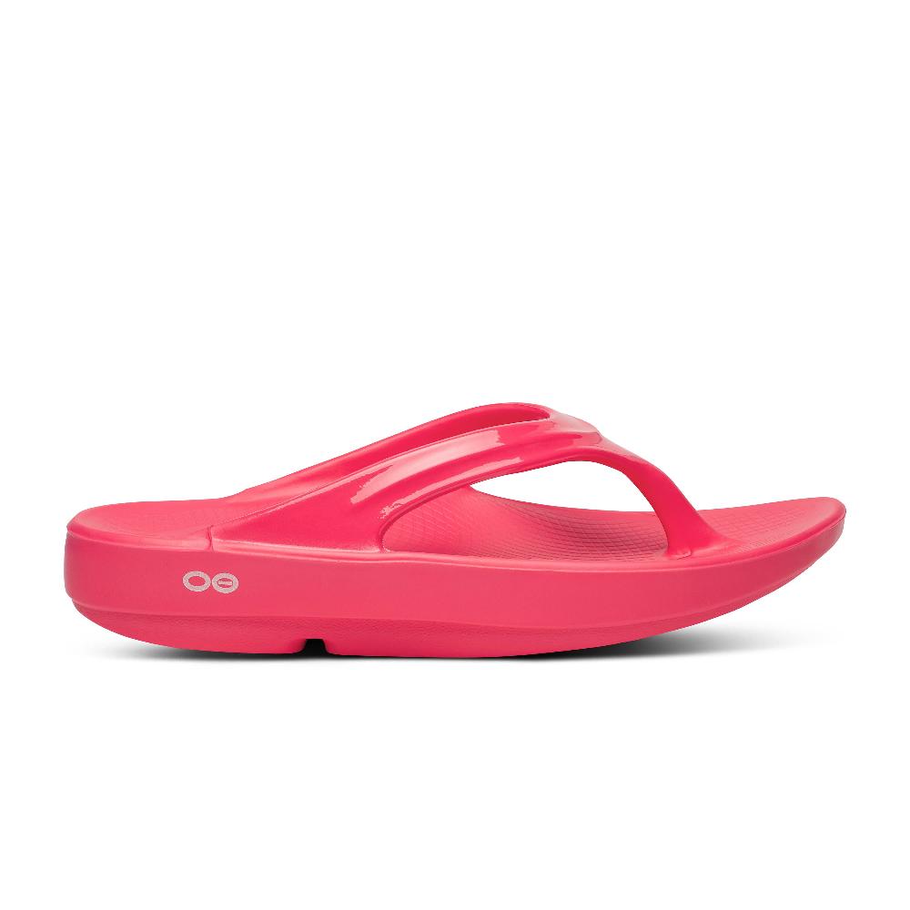 Oofos Neon Berry OOlala Thong Women's Sandals 1400-BERRY