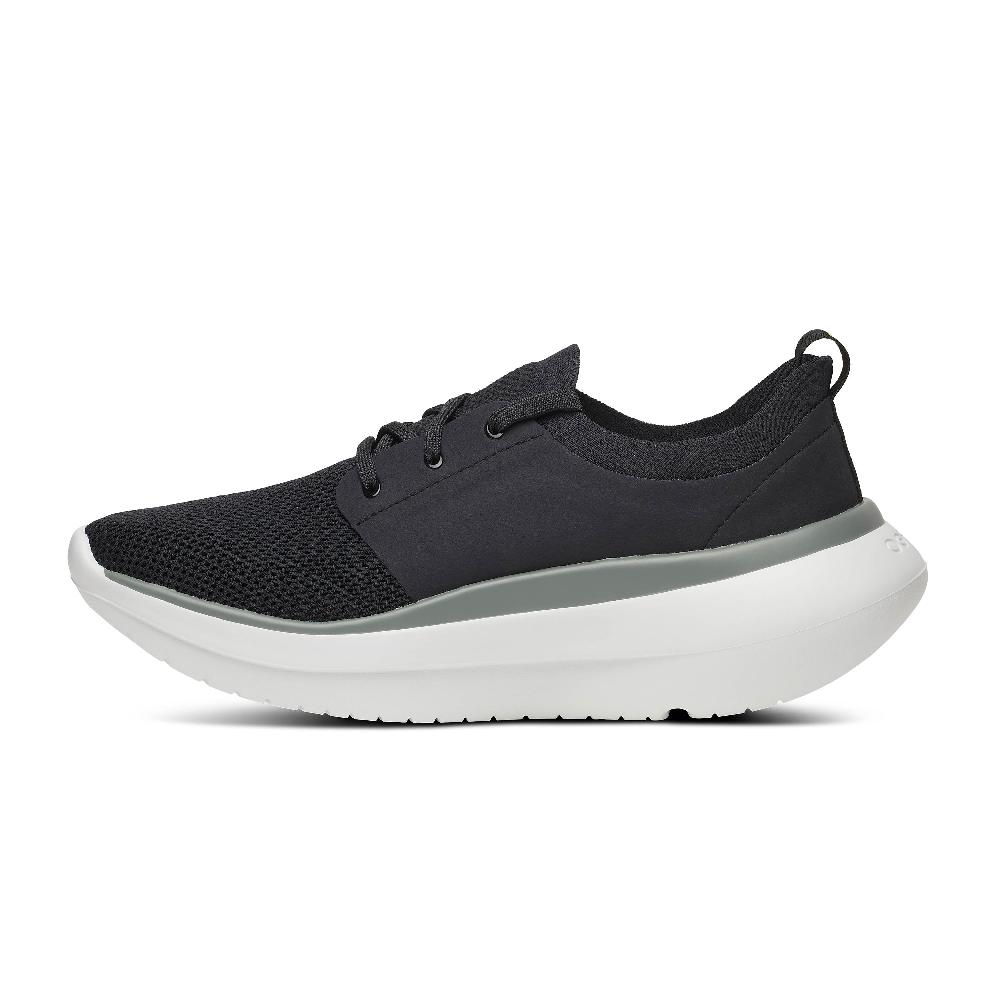 Oofos White/Black OOmy Stride Men's Athletic Shoes 5087-WHT/BLK
