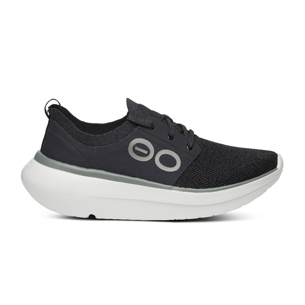 Oofos White/Black OOmy Stride Men's Athletic Shoes 5087-WHT/BLK