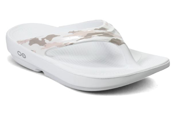 Oofos White Camo OOlala Limited Edition Womens Sandals 1403-WHTCAMO