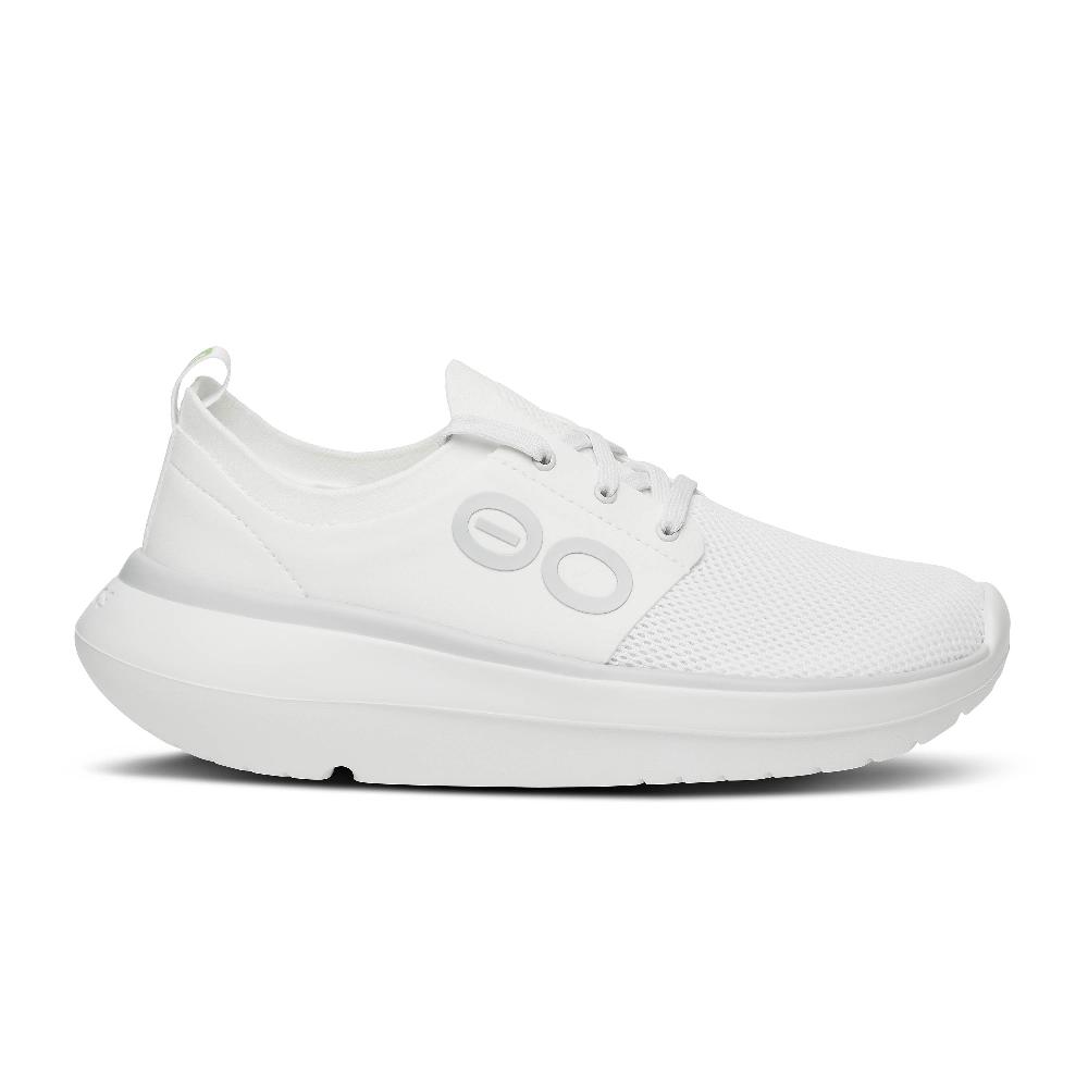 Oofos White OOmy Stride Women's Athletic Shoes 5077WHITE