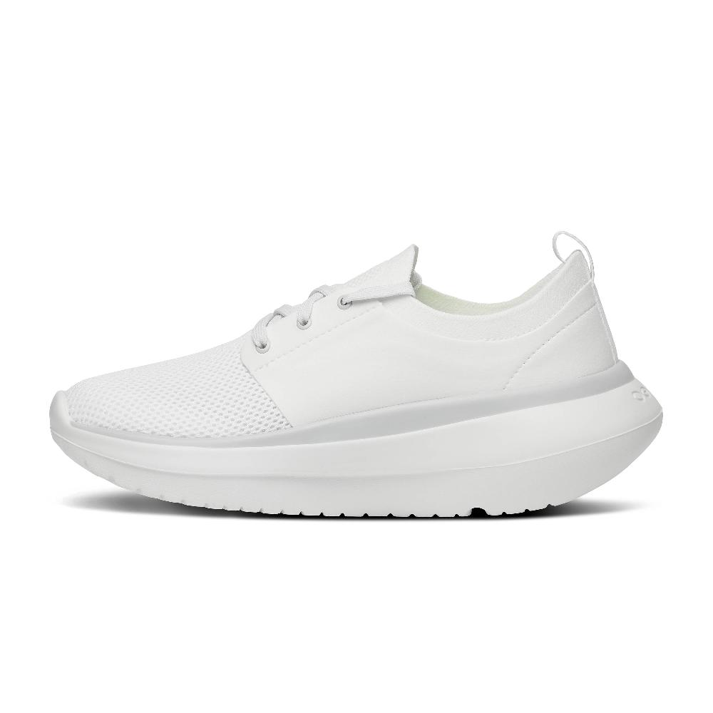 Oofos White OOmy Stride Women's Athletic Shoes 5077WHITE