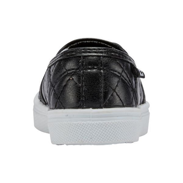 Oomphies Black And White Madison Slip On Childrens Shoes OK1405G-BLKWHT