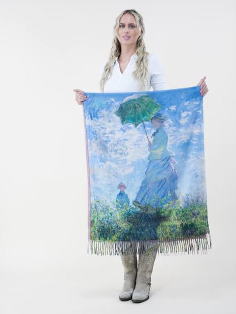 Original USA Woman with a Parasol Scarf FS40502