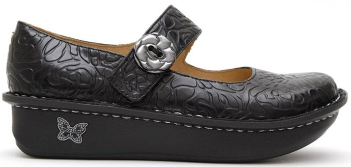 PAL-531 Paloma Embossed Rose Leather Comfort Alegria Womens Shoes