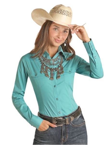 Panhandle Longsleeve 2 Pocket Women's Snap Shirt PSWSOSR0LT