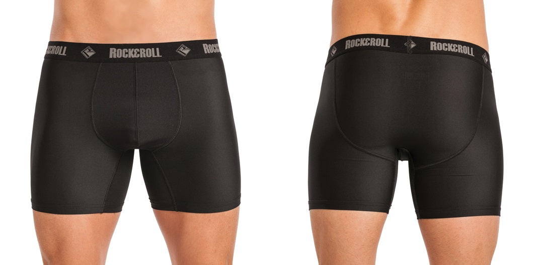 Panhandle Slim Black with Black & Grey Rock & Roll Logo Anti-Odor Mens Trunk Brief U6-8962