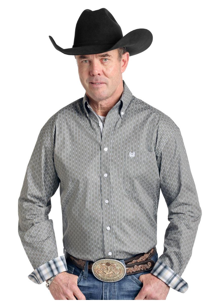 Panhandle Slim Groton Vintage Print Rough Stock Mens Long Sleeve Shirt R0D-3200