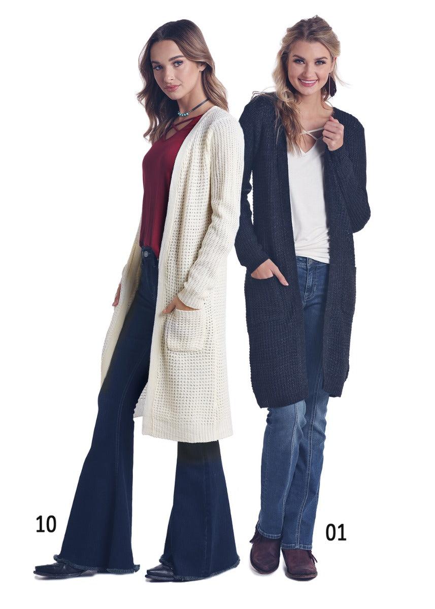 Panhandle Slim Red Label Long Sleeve Knit Sweater Duster J8-6849