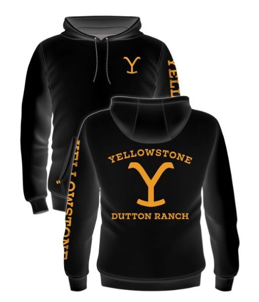 Paramount's Yellowstone Black Dutton Ranch Men's Longsleeve Hoody 66-259-78
