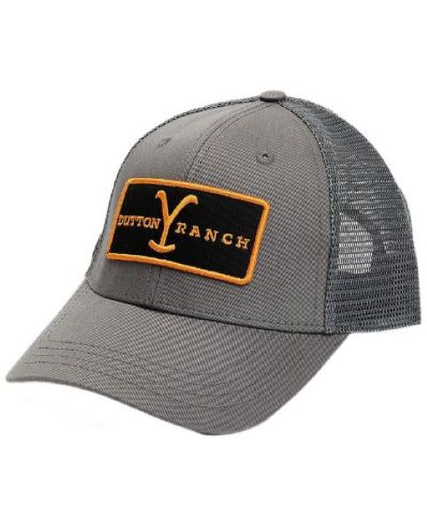 Paramount's Yellowstone Grey Dutton Ranch Patch Mens Trucker Cap 66-656-139