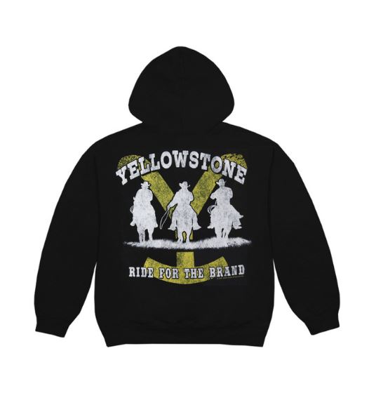 Paramounts Yellowstone Black Ride for the Brand Mens Hoodie 66-259-80