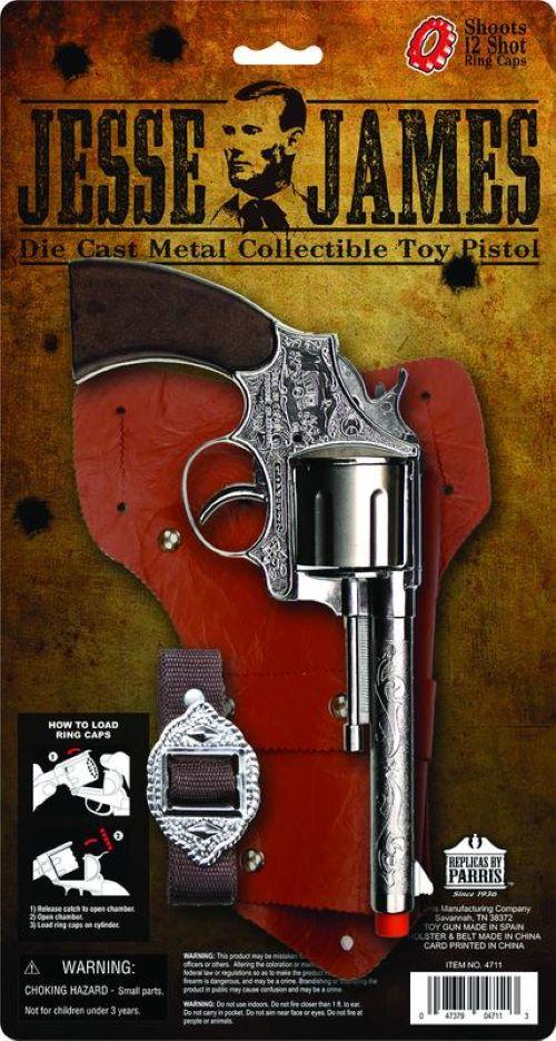 Parris Toys Jesse James Toy Pistol Holster Set 4711C