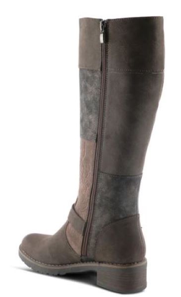 Patrizia Brown Multi Collage Womens Tall Fashion Boots