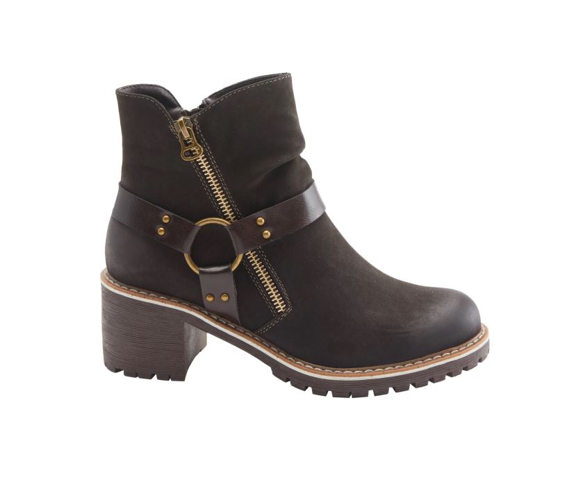 Patrizia By SpringStep Black Firewood Women's Harness Boots FIREWOOD-B