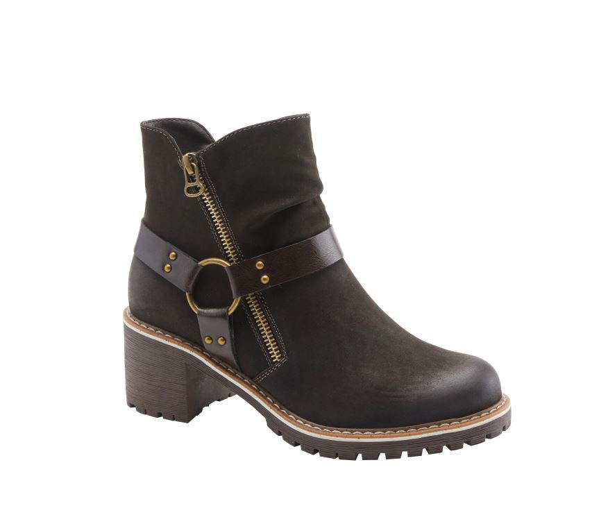 Patrizia by SpringStep Black Firewood Women's Harness Boots FIREWOOD-B