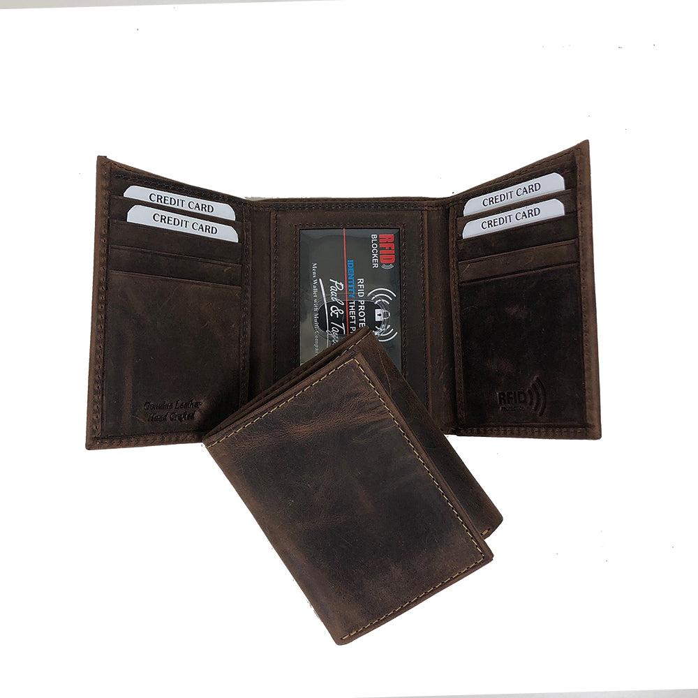 Paul and Taylor Brown Men's Wallet with RFID Blocker 51314