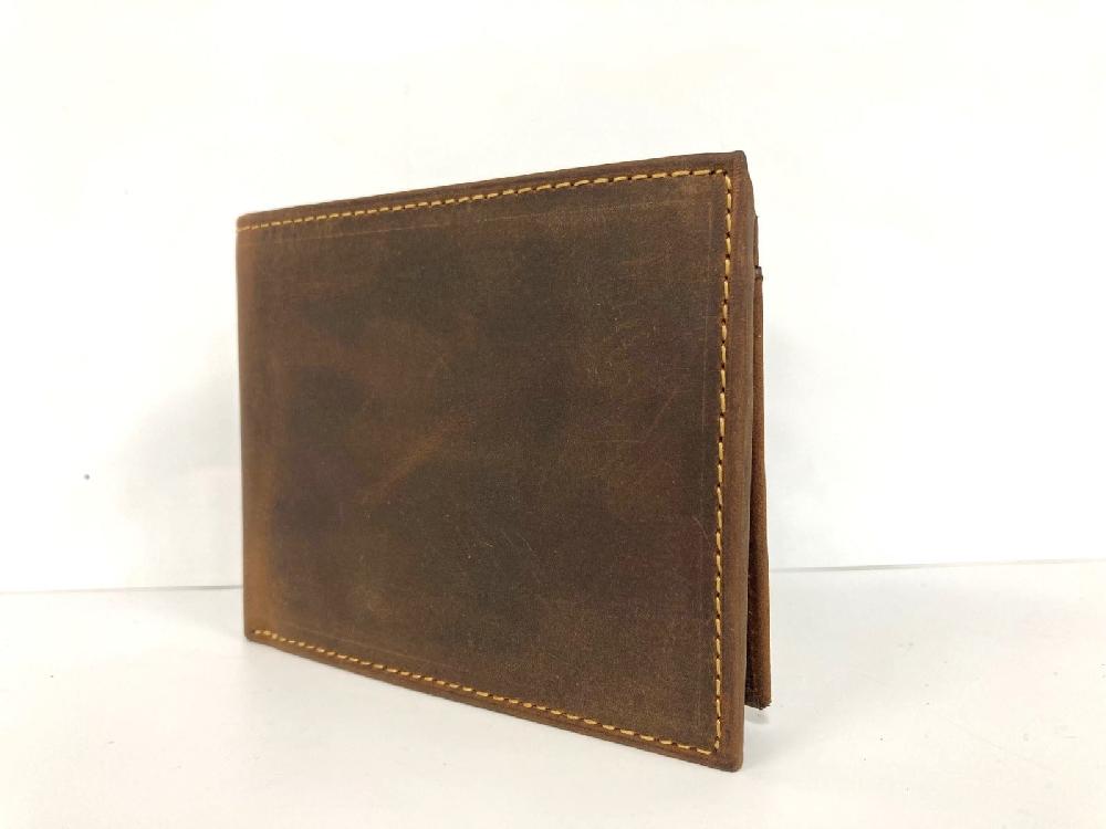 Paul & Taylor Brown Genuine Leather Bifold Wallet with RFID Blocking Technology 51304