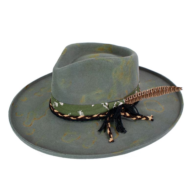 Peter Grimm Grey Wool Pinchfront Hat STALLION