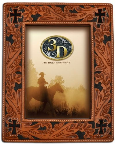 PF1622 Tan Floral Western Picture Frame 5 x 7