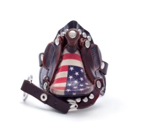 Phunky Horse Brown/Red/White/Blue American Flag Saddle Keychain SKC-01