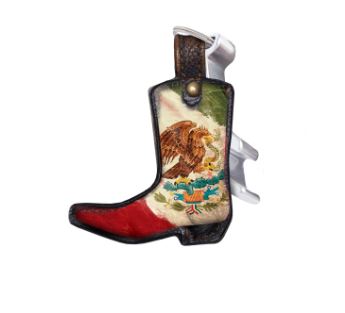 Phunky Horse Red/White/Green/Brown Boot Magnet & Boot Opener with Mexican Flag BBO-03