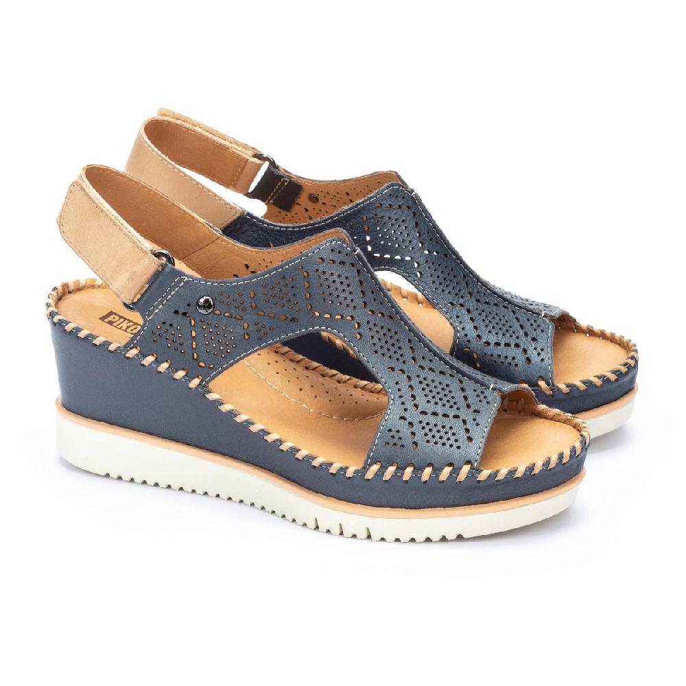 Pikolinos Blue Aguadulce Women's Velcro Wedge Shoes 1775CPC1-BLUE
