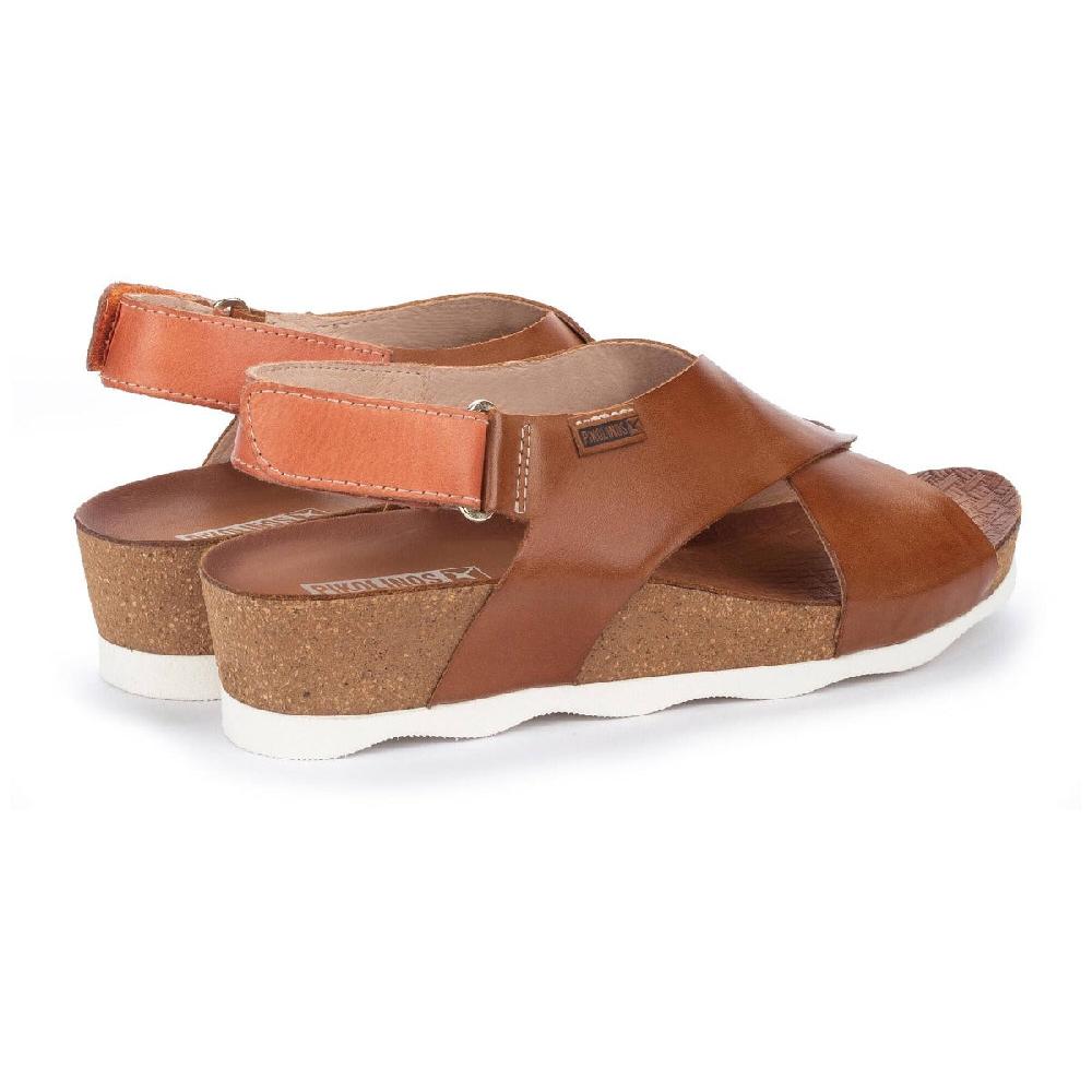 Pikolinos Mahon Brandy Cross-strapped Women's Sandals W9E-0912-BRANDY