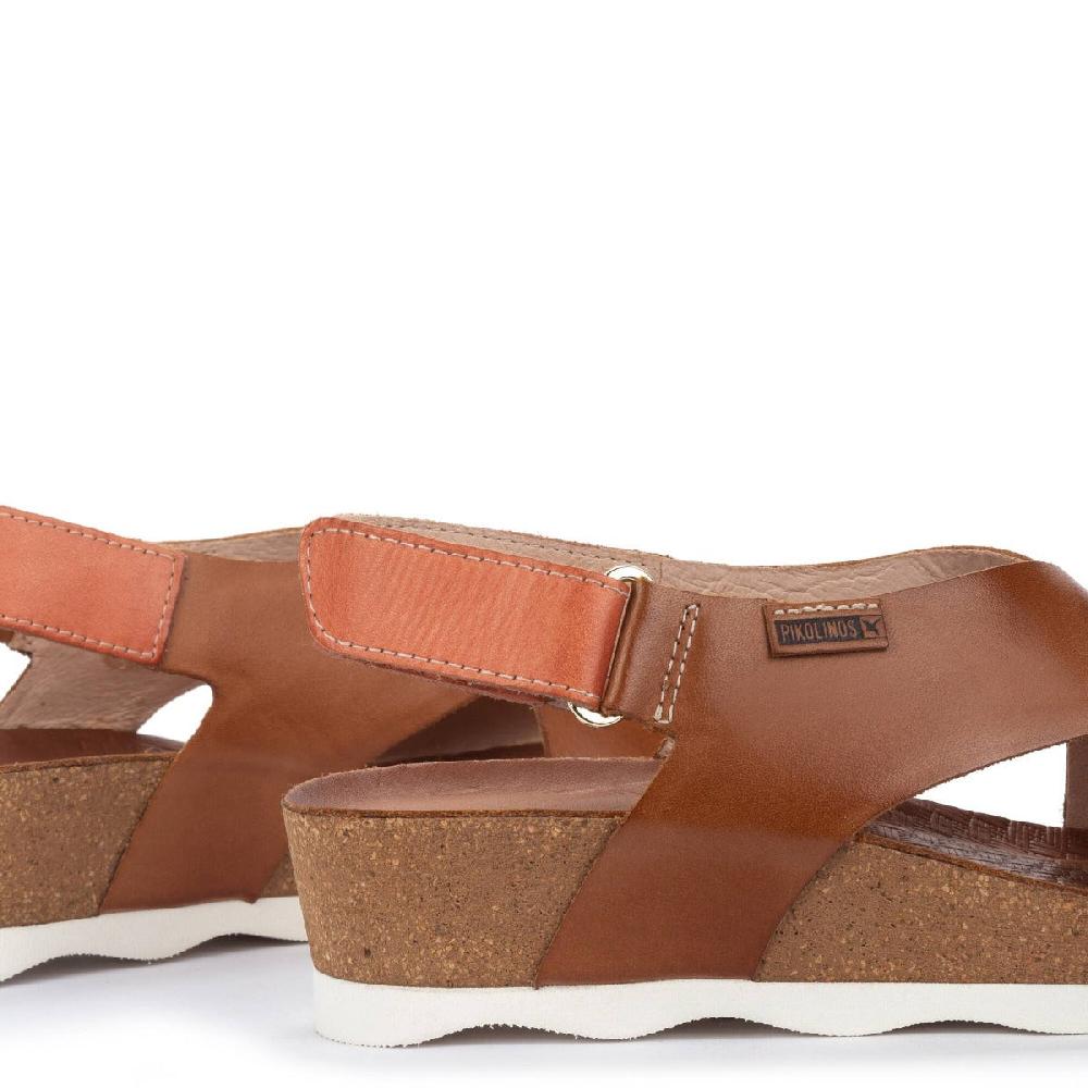 Pikolinos Mahon Brandy Cross-strapped Women's Sandals W9E-0912-BRANDY