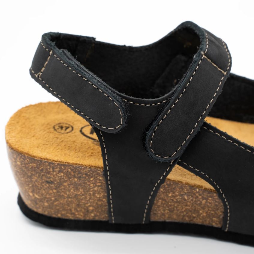 Plakton Nobuck 2 Negro Amy Women's Sandals 826140-BLACK