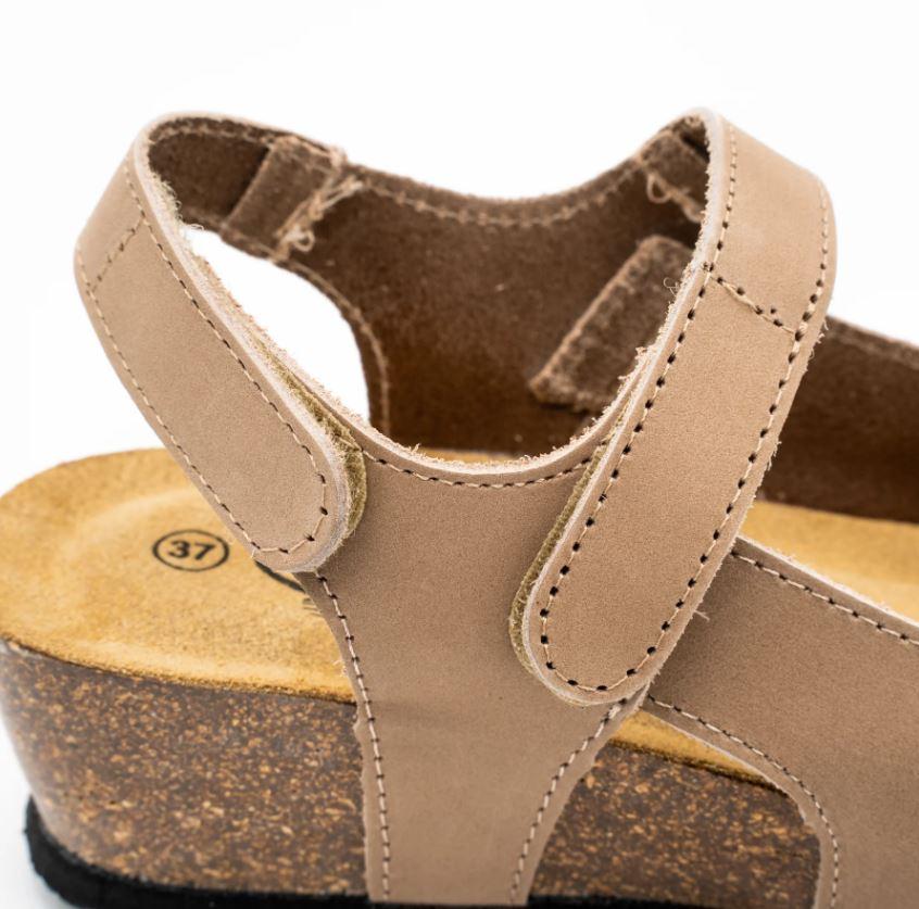 Plakton Nobuck Taupe Amy Women's Sandals 826140-TAUPE