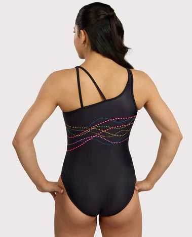 Plum Hollywood Strappy Shoulder Swoop Leotard