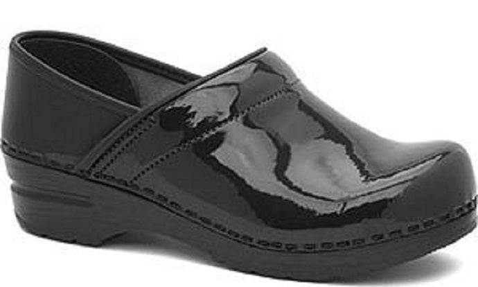 Professional Patent Leather Closed-Back Comfort Clog Womens Shoes