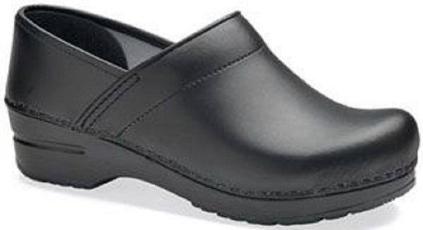 Professional WIDE Black Box Leather Clog Dansko Womens Shoes