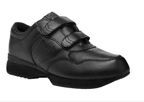 Propet Velcro Walker Black Leather Mens Casual M3705BX