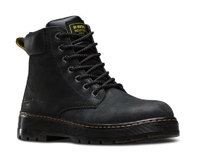 R16257001 Winch Steel Toe Oiled Black Leather Mens Work Boots