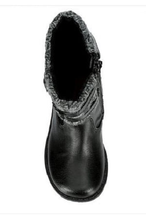 Rachel Kimmy Girl's Black Pull-Up Fashion Boot