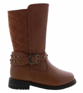 Rachel Samara Cognac Girl's Tall Zip-Up Fashion Boot SAMARA
