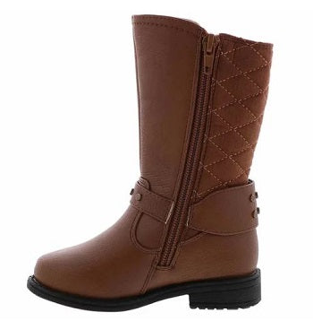 Rachel Samara Cognac Girl's Tall Zip-Up Fashion Boot SAMARA