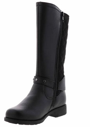 Rachel Samara Girl's Black Tall Zip-Up Fashion Boot SAMARA-Blk