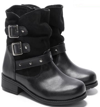 Rachel Shoes Indiana Girl's Black Pull-On Fashion Boots INDIANA