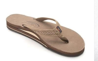 Rainbow Dark Brown Willow Double Layer Womens Comfort Sandal Willow00