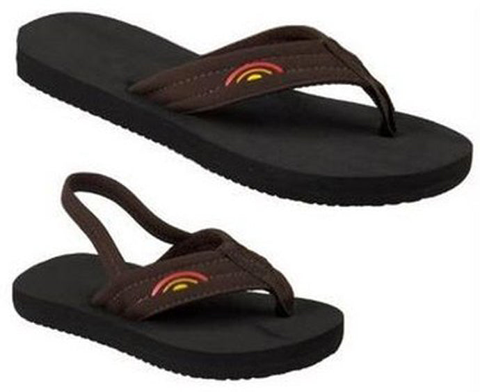 Rainbow Grombows Brown Kids Flip Flip 101ST-BR