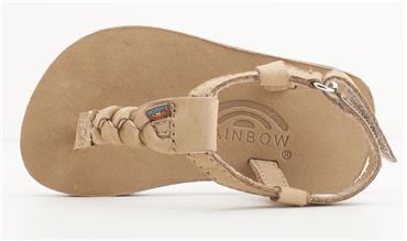 Rainbow Kidstreet T Strap Tan Leather Kids Sandals KIDSTRET-SRBR-C